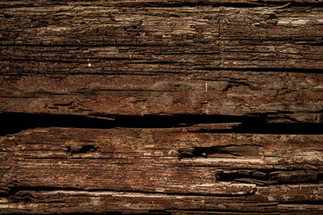 The texture of the old wood. The texture of the damaged tree.