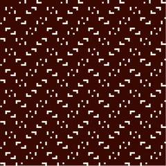 Repeated creative puzzle mosaic abstract background. Seamless surface pattern design with simple geometric ornament.