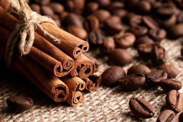 Cinnamon Sticks and Roasted Coffee Grains