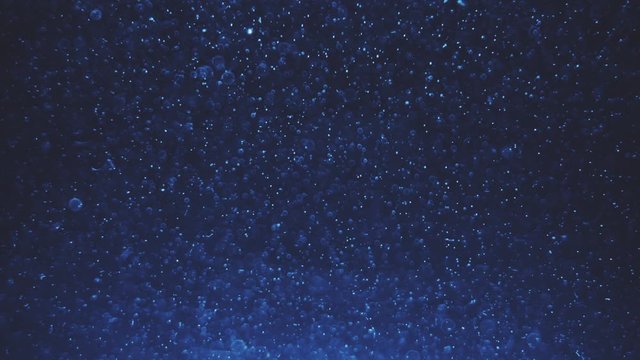Particles in water. Abstract background