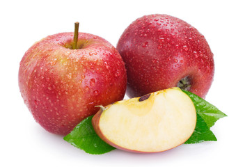 Fresh apple on white background