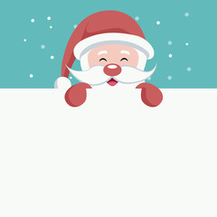 Santa Claus Christmas dedication card