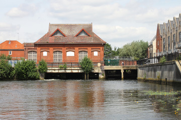 Fototapeta premium Buildings on River Yare in Norwich