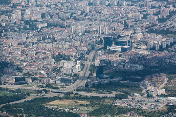 Aerial View of Sofia, Bulgaria by Day