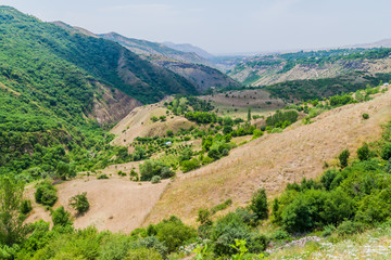 Fototapeta na wymiar Landscape near Geghard monastery in Armenia