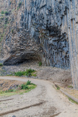 Basalt columns called Symphony of the Stones along Garni gorge, Armenia