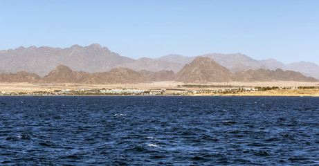 Red sea Tiran island Bay Akaba near Sharm El Sheikh in Egypt