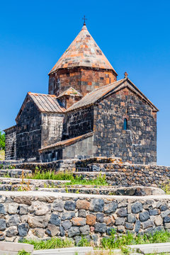 Sevanavank monastery on the coast of Sevan lake, Armenia