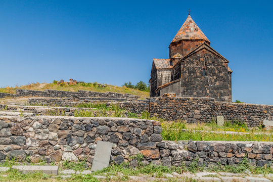 Sevanavank monastery on the coast of Sevan lake, Armenia