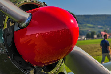 closeup of a propeller