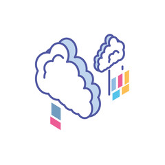 clouds shape in white background