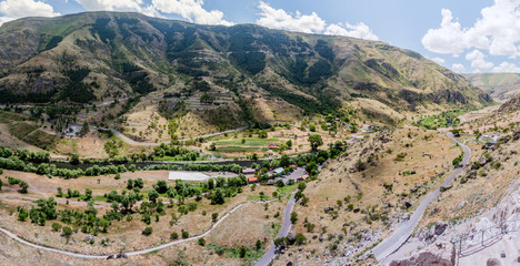 Mtkvari river valley viewed from Vardzia cave monastery, Georgia © Matyas Rehak