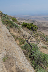 Naklejka premium Landscape of Azerbaijan as seen from Davit Gareja monastic complex in Georgia