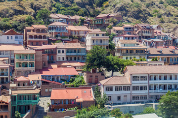 Fototapeta na wymiar Houses in the center of Tbilisi, Georgia