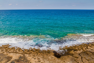 Fototapeta na wymiar Sea coast in Sliema, Malta
