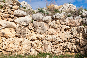 Megalithic temple complex Ggantija near Xaghra village on Gozo island, Malta