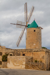 Ta&rsquo; Kola Windmill in Xaghra village on Gozo island, Malta
