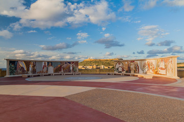 GOZO, MALTA - NOVEMBER 8, 2017: Grounds of the Basilica of the National Shrine of the Blessed...