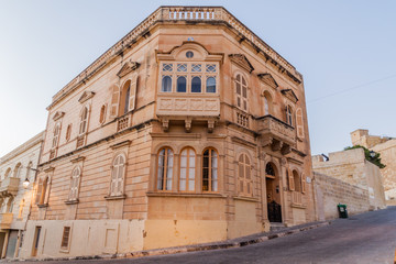 Fototapeta na wymiar Building in Victoria town, Gozo Island, Malta