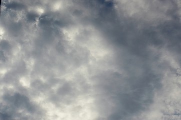 Fototapeta premium хмурое пасмурное грозовое небо с черно-белыми тучами в ожидании дождя