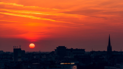 Fototapeta premium skyline at sunset