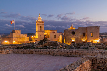 View of the Cittadella, citadel of Victoria, Gozo Island, Malta