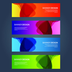 Naklejka premium Vector Abstract design banner web template