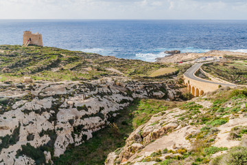 Fototapeta na wymiar View of Dwejra on the island of Gozo, Malta