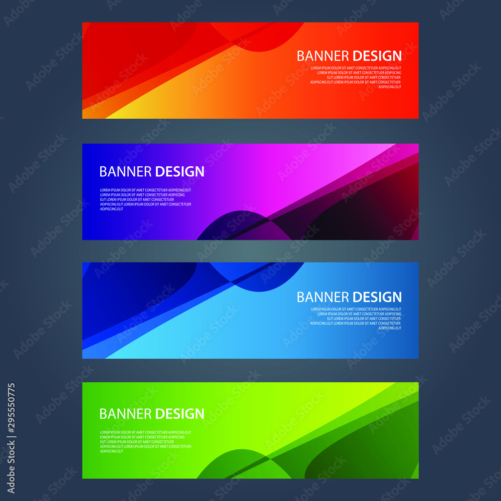 Wall mural vector abstract design banner web template