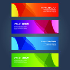 Naklejka premium Vector Abstract design banner web template