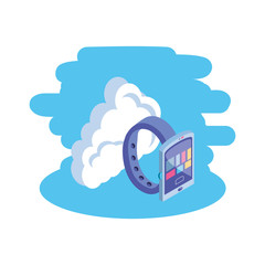 smart watch device with cloud information