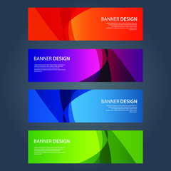 Naklejka premium Vector Abstract design banner web template