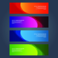 Naklejka premium Vector Abstract design banner web template