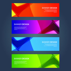 Naklejka premium Vector Abstract design banner web template