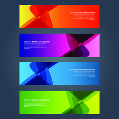 Naklejka premium Vector Abstract design banner web template