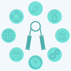 Hand expander vector icon sign symbol