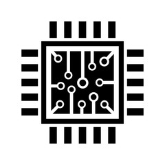 Processor icon on white.