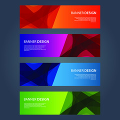Naklejka premium Vector Abstract design banner web template