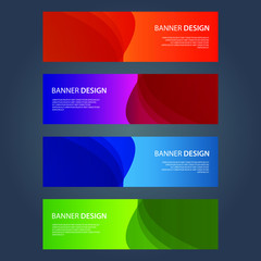 Naklejka premium Vector Abstract design banner web template