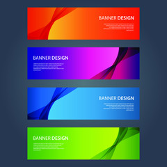 Naklejka premium Vector Abstract design banner web template