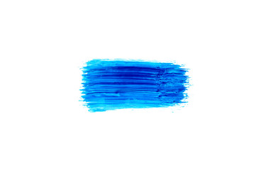 Paint Brush Stroke Texture Blue Watercolor Spot Blotch Isolated