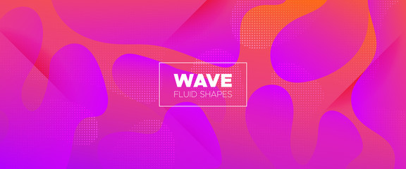 Abstract Fluid Pattern. Neon Minimal Poster. 