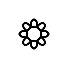 Flower the Sunflower Icon Outline Vector