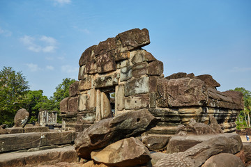 Bakong Temple is a famous landmark in Siem Reap, Cambodia.