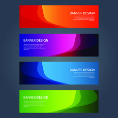 Naklejka premium Vector Abstract design banner web template