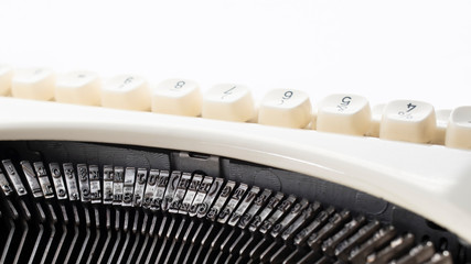 Close up of vintage German typewriter from the 1950's.