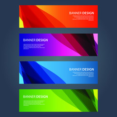 Naklejka premium Vector Abstract design banner web template