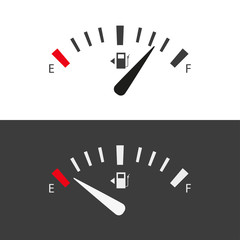 gas sensor set, full and empty tank