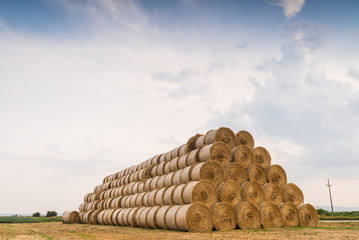 straw bales of hay