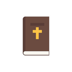 Obraz premium Holy Bible color icon in flat style, vector